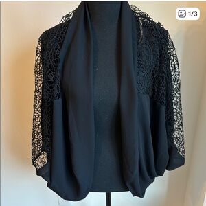 Elegant Black Lace Women's Jacket